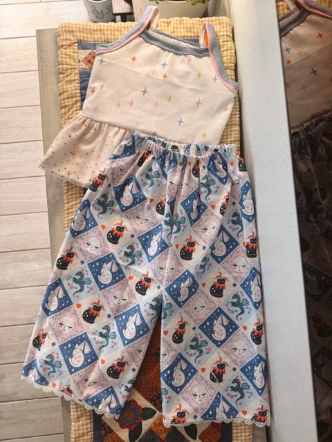 Cami Peplum And Genie Pants with Mystical Touch & Mesh 4y
