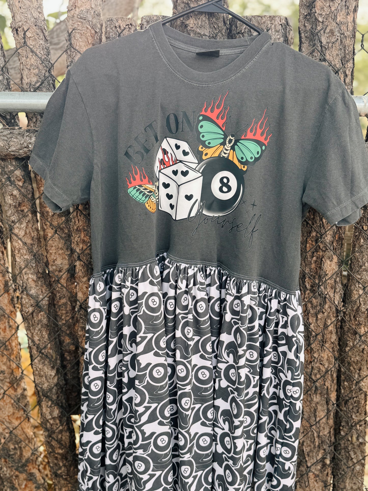 Bet On Yourself | Upcycled Magic 8 Ball Dress<3 - RTS - M