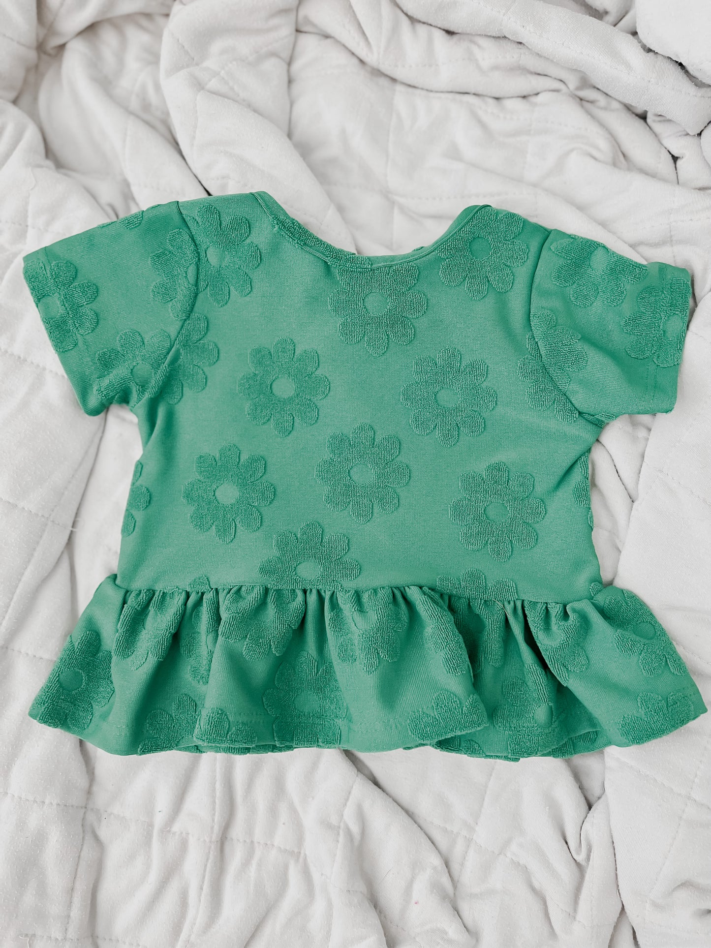 2T Green Floral Midi Peplum