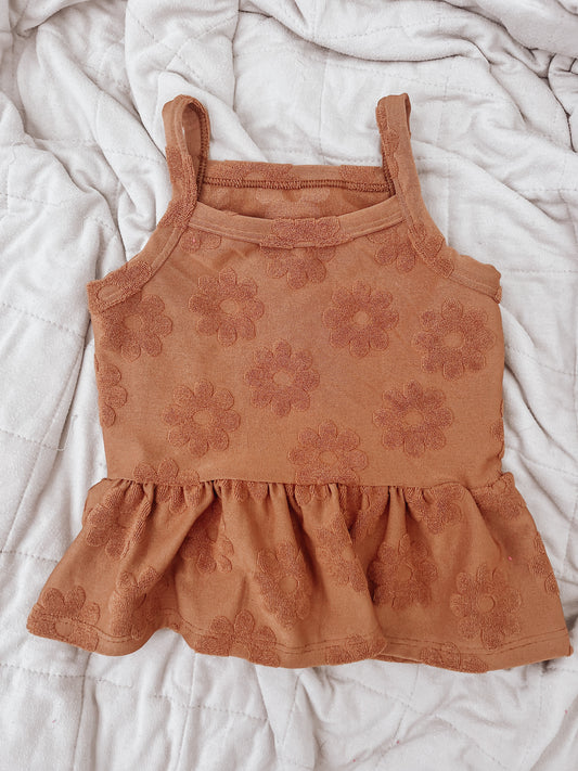 6t Brown Floral Summer Cami