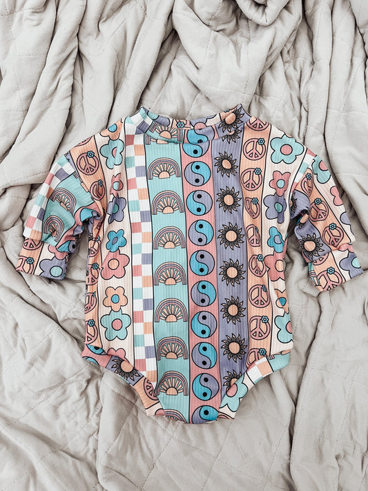 0-3 Sweater romper with Snaps