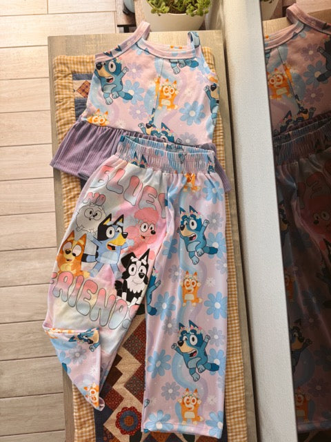 Puppy & Friends Cami Peplum & Upcycled Aspen Pants 4t