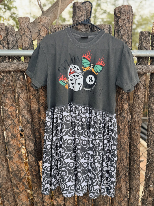Bet On Yourself | Upcycled Magic 8 Ball Dress<3 - RTS - M