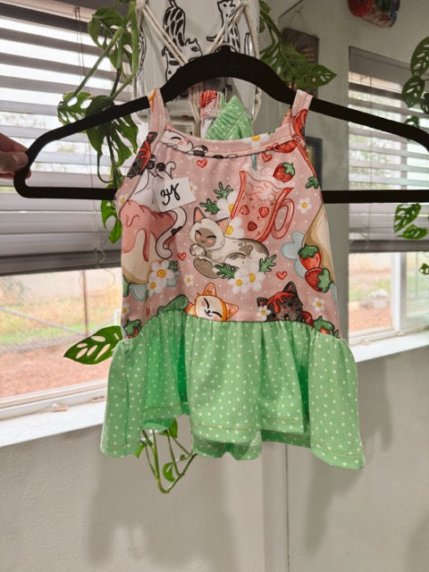 Color Block Cami Peplum With Breezy Shorts 3y