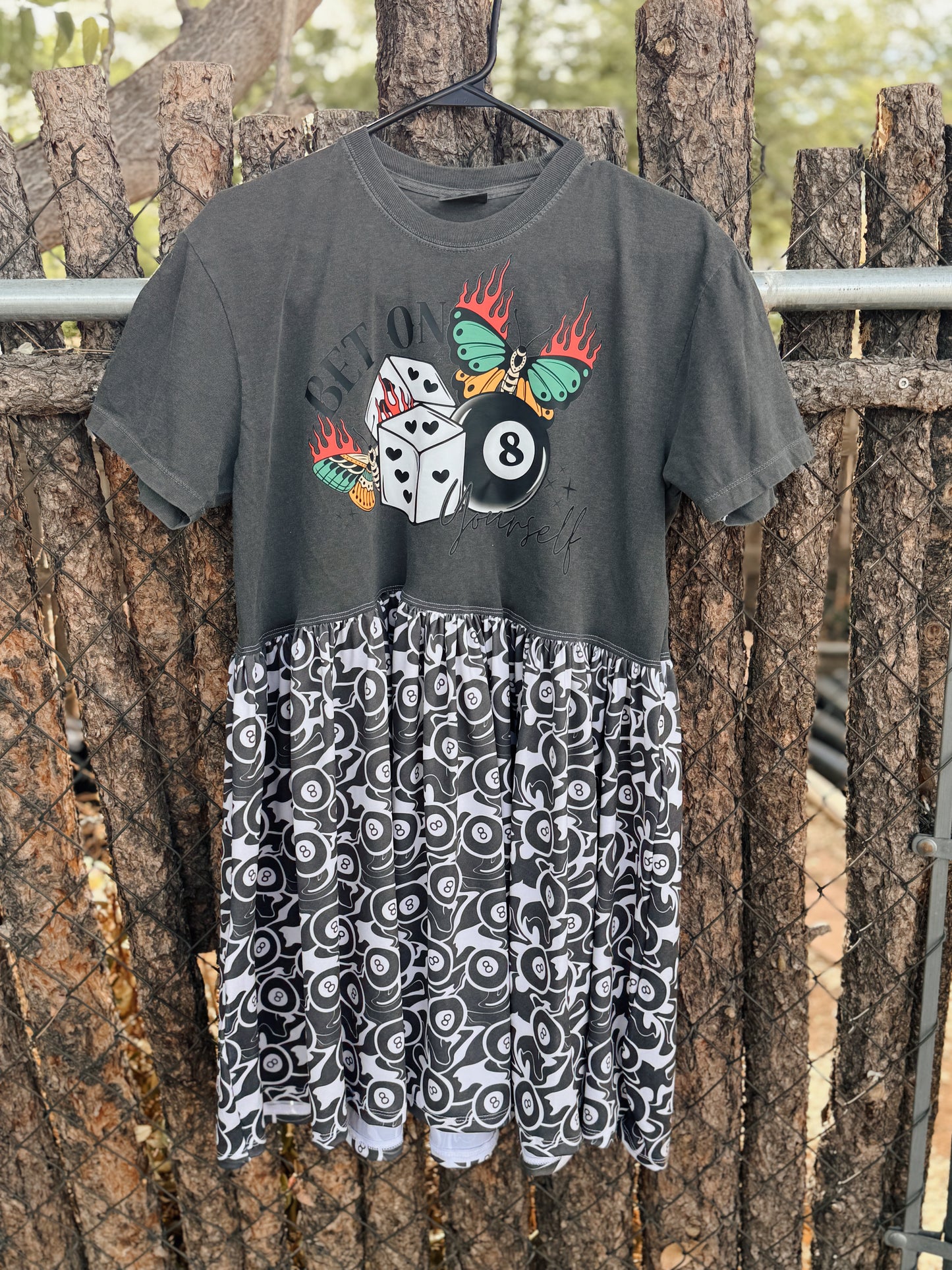 Bet On Yourself | Upcycled Magic 8 Ball Dress<3 - RTS - M