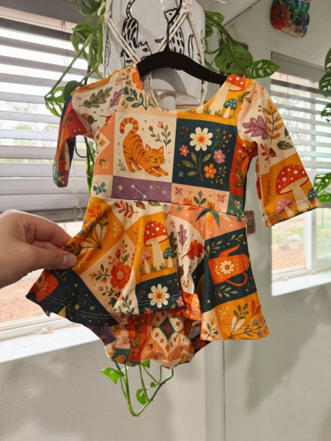 Brielle Dress With 3/4 Sleeve & Snaps 9-12