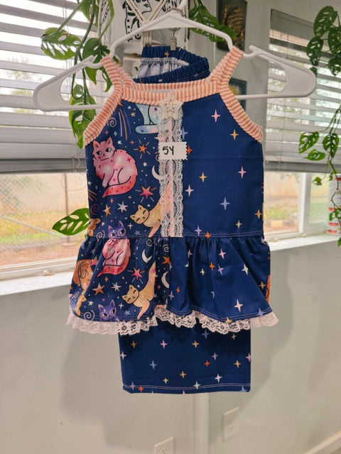 Celestial Kitties - Cami Peplum & Genie Pants 5y