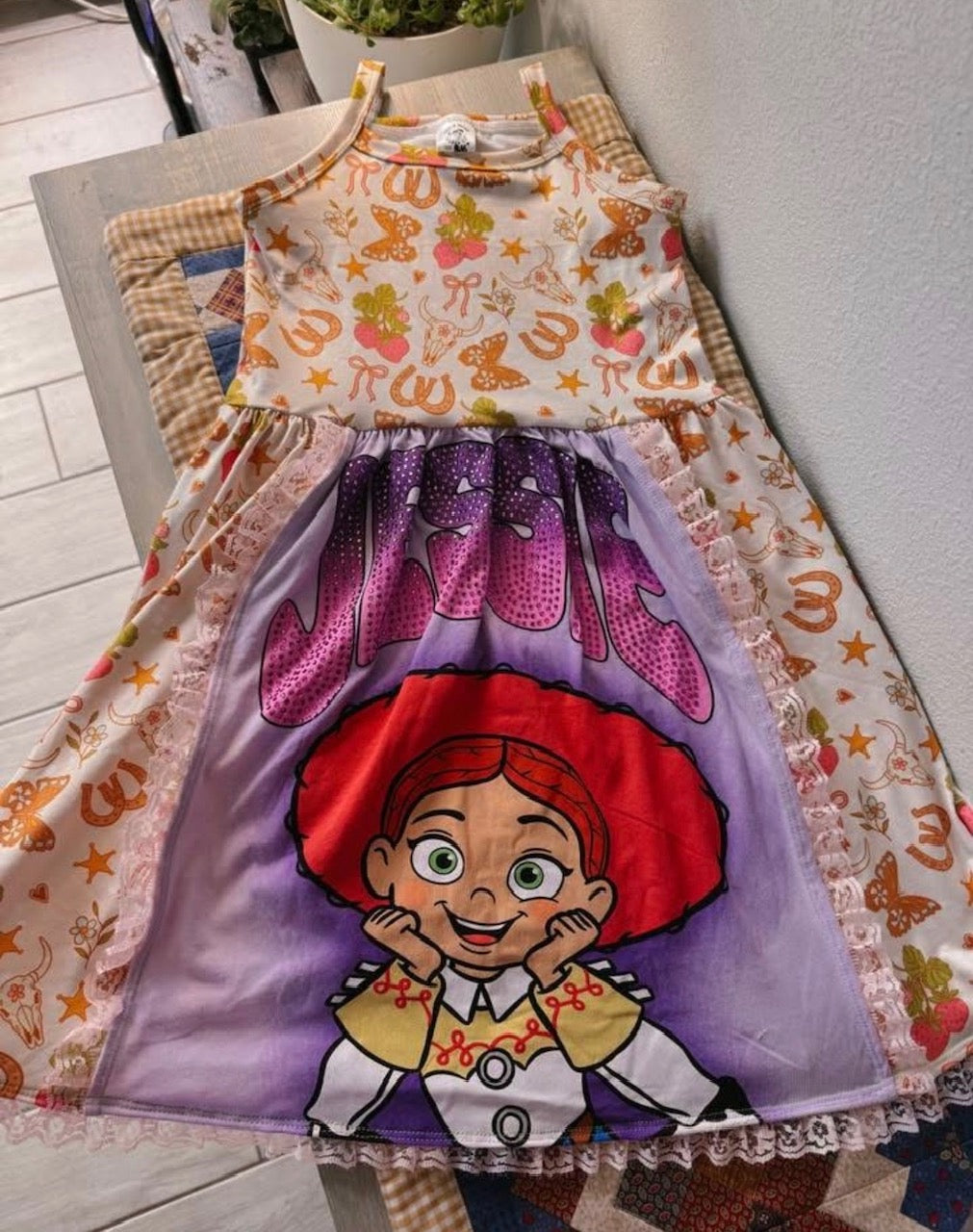 Jessie Toy Story Upcycled Cowgirl Dress size 5T
