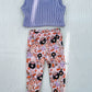 3-6 Retro Jogger & Purple Crop Tank with Mock Neck Set