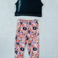 6-9 Retro Jogger Set With Black Crop Tank & Mock Neck